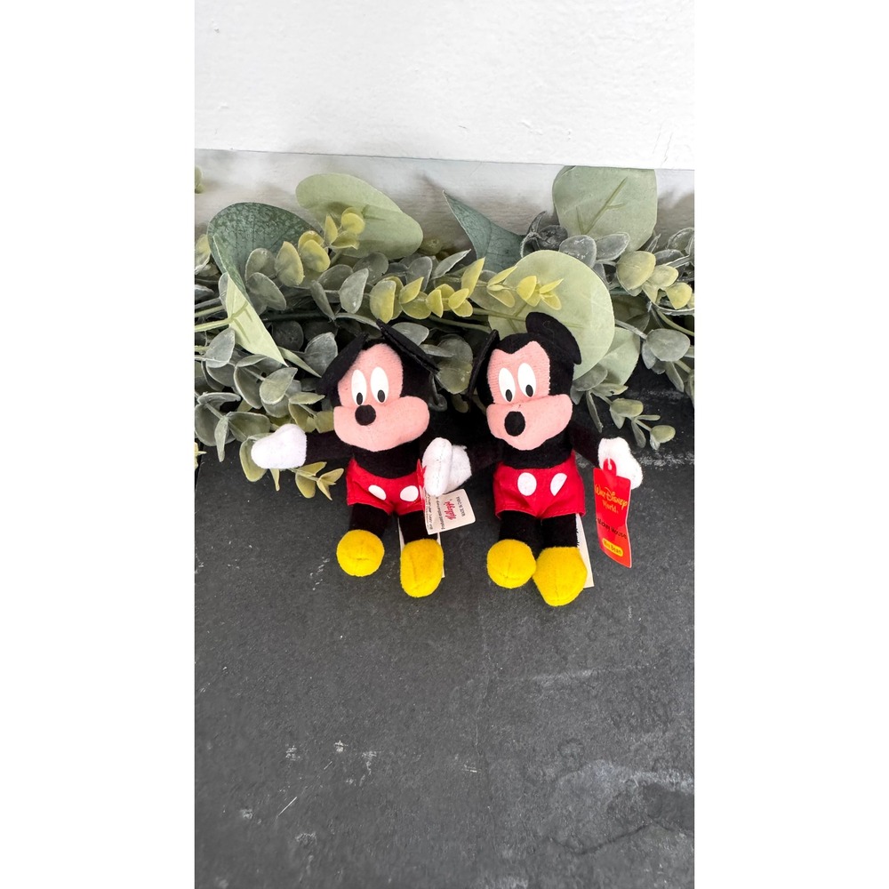 Vintage Kelloggs Mickey Mouse Mini Bean cereal prize toy retro collectible plush